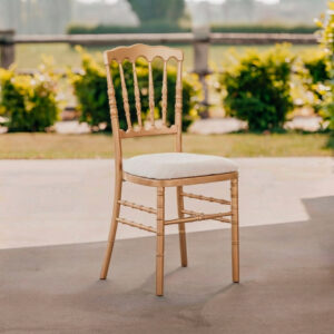 Chaise Napoléon Or - assise blanche