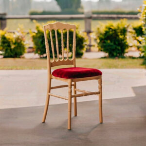 Chaise Napoléon Or - assise rouge