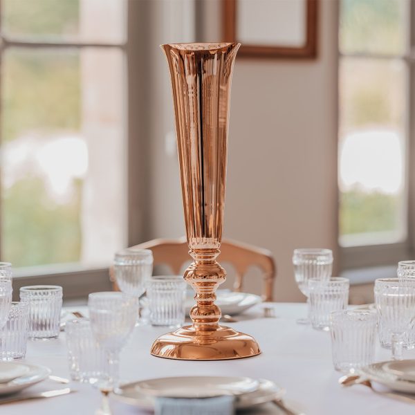 Vase métal doré 58 cm