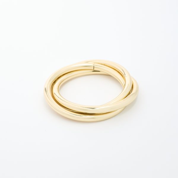 Rond de serviette 3 anneaux - Doré