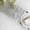 Chemin de Table en Satin - Couleur Blanc