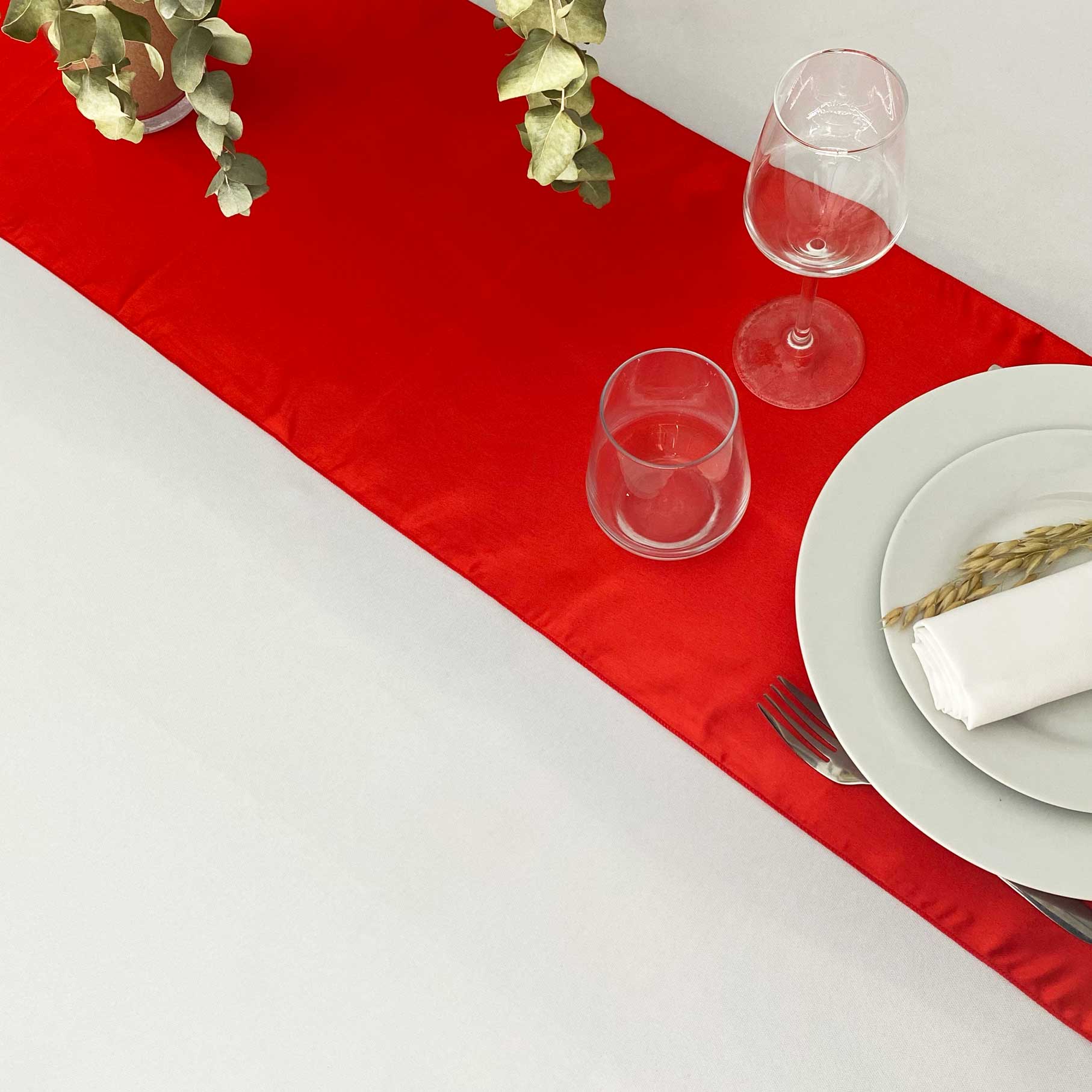 1 pièce Chemin de table rouge, chemin de table de cuisine rouge acrylique de  luxe pour table à manger