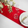 Chemin de Table en Taffetas rouge