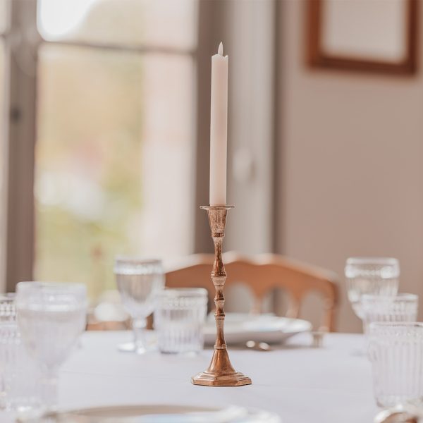 Bougeoir doré bohème 23cm