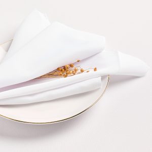 Serviette blanche polyester