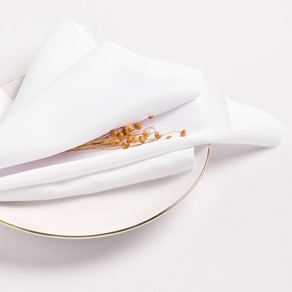 Serviette blanche polyester
