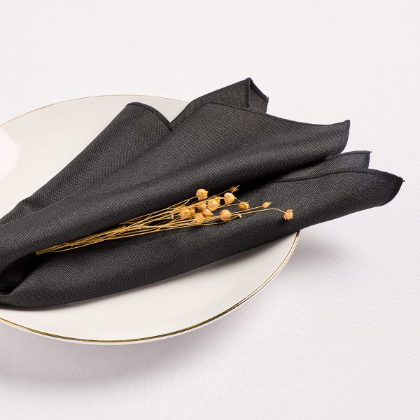 Serviette noire polyester