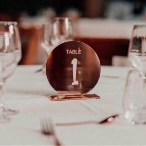 Numéro de table Rose Gold