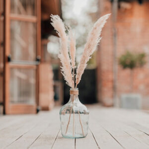 Vase Dame Jeanne transparent à cordage 43cm
