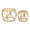 Lot de 2 tables basses rotin – Image 2