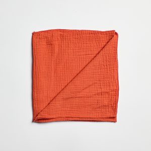 Serviette gaze de coton - Terracotta
