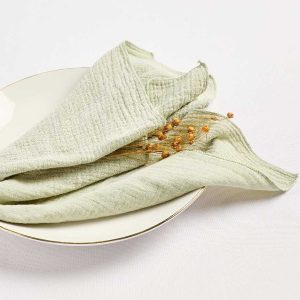 Serviette gaze de coton - Vert sauge