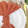 Serviette gaze de coton - Terracotta – Image 3