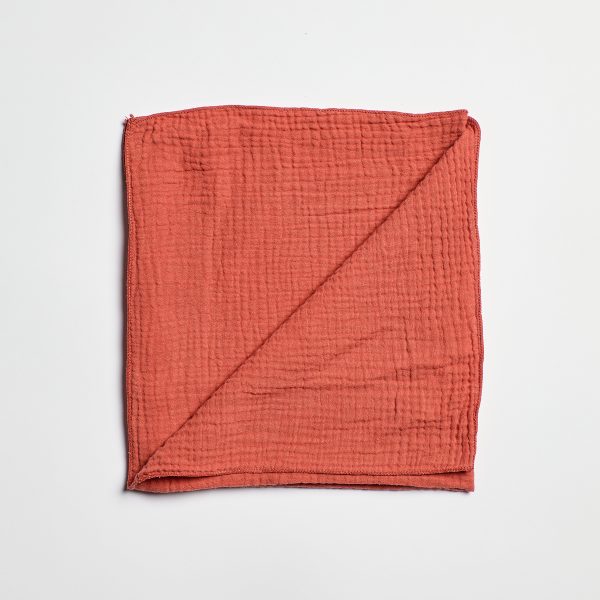 Serviette gaze de coton - Terracotta – Image 5
