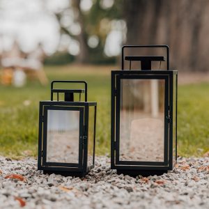 Petite lanterne noire - 27 cm