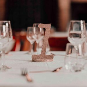 Numéro de table paillettes