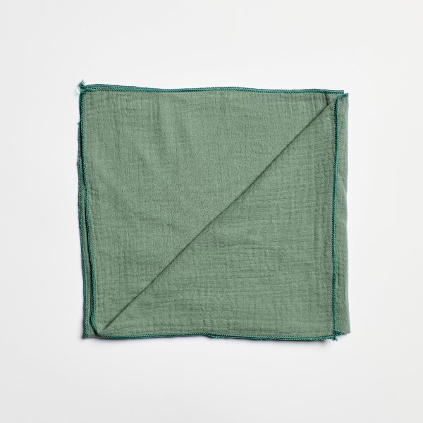 Serviette gaze de coton - Vert Emeraude – Image 4