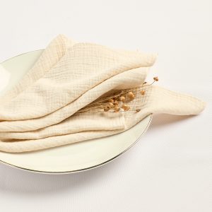 Serviette gaze de coton - Beige
