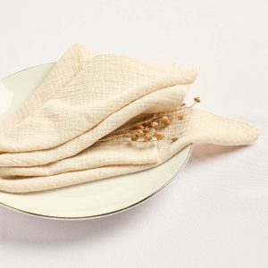 Serviette gaze de coton - Beige