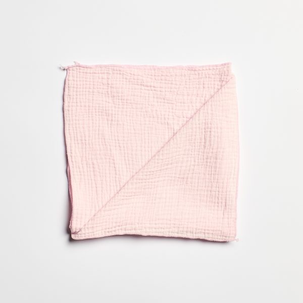 Serviette gaze de coton - Rose pâle – Image 4