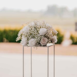 Boule de roses et gypsophile artificielle