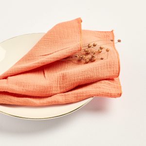 Serviette gaze de coton - Orange