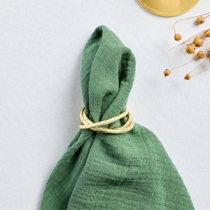 Rond de serviette 3 anneaux or