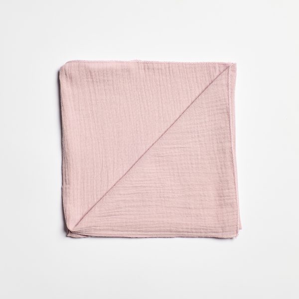 Serviette gaze de coton - Vieux rose – Image 2