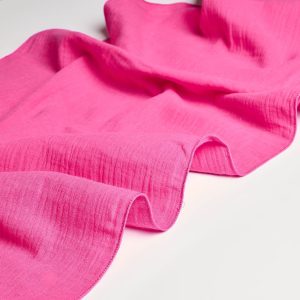 Chemin de table en gaze de coton - fuschia
