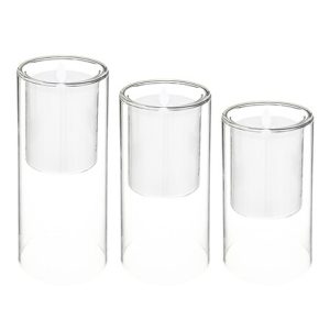 Trio de vases avec bougie suspendue
