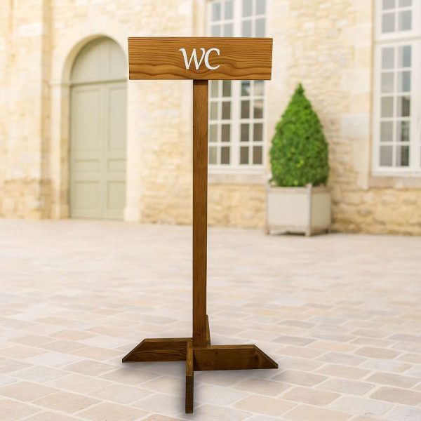 Panneau signalétique en bois à personnaliser H133cm L50cm