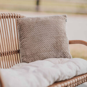 Coussin Jacquard beige - 40x40cm