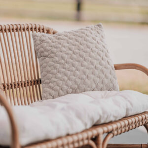 Coussin Chenille crème - 40x40cm