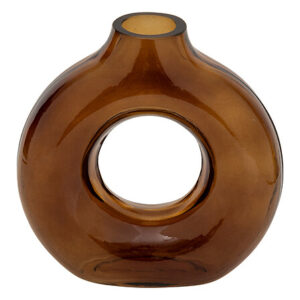 Vase circle - ambré H20cm