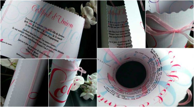 Modèle certificat cérémonie laïque; inspiration Locadeco - Locadeco