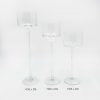 Bougeoir sur pied en verre 25 cm – Image 2